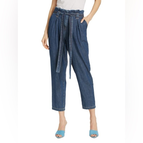 L'AGENCE Violette Cotton Paperbag Pants Size 27 NEW - Picture 1 of 15